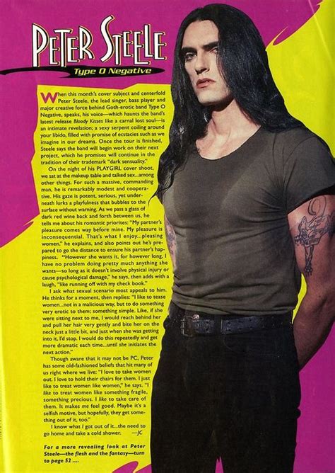 peter steele in playgirl|Peter Steele Nude Playgirl type O Negative